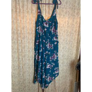 Blue jumpsuit, beach coverup